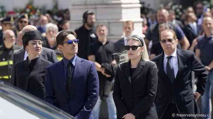 Casket of Italian ex-Premier Silvio Berlusconi is brought to cathedral for his funeral
