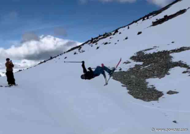 Pro Skier's Younger Brother Slams Hard In Front Of Friends