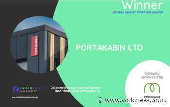 Portakabin wins Mental Health First Aid award at the InsideOut Awards