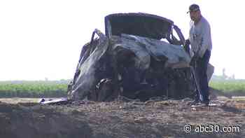 Driver goes airborne, over canal and lands on side of embankment in deadly Valley crash: CHP