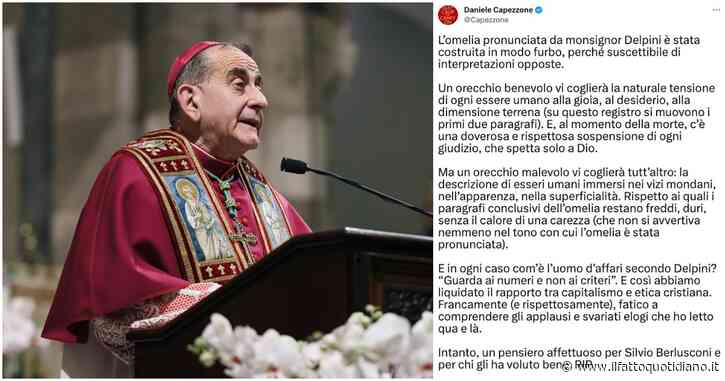 I mugugni a destra per l’omelia distaccata di Delpini. L’ex portavoce di Fi Capezzone: “Fatico a comprendere gli applausi e gli elogi”