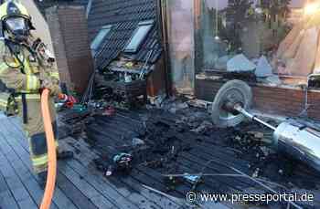 FW Ratingen: Feuer auf Balkon in Tiefenbrioch