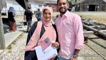 Celebrating new US citizens with a Flag Day naturalization ceremony in Mystic