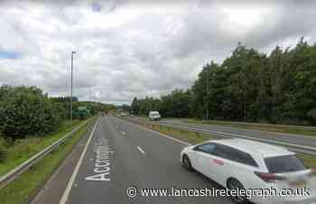 Road closure after crash on A56 Accrington bypass