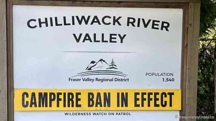 Chilliwack firefighters respond to campfire burning Wednesday night at Tamihi Creek Bridge