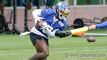 New Giants WR Parris Campbell works with RB unit in final minicamp session as Saquon Barkley remains absent