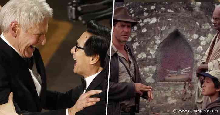 Ke Huy Quan surprises Harrison Ford at Indiana Jones and the Dial of Destiny premiere