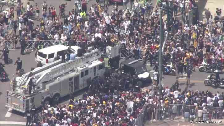 Fire truck carrying Jokic, Murray hits police officer during parade