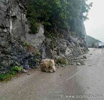 La route principale vers Rimplas et Valdeblore coupée après des chutes de pierres