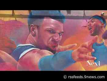 Denver's new Nuggets mural gets a shiny addition
