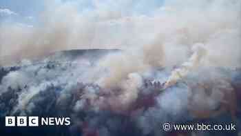 Rhigos Mountain: Firefighters tackle large wildfire in Wales