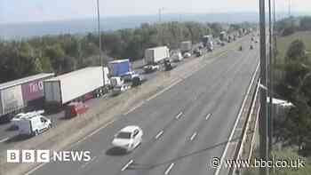 M62 crash: Long delays after lorries collide in West Yorkshire