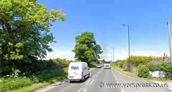 Traffic build up on A19 at Crockey Hill near York after crash