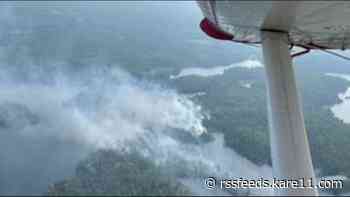 Wildfire burning near Spice Lake in the Boundary Waters