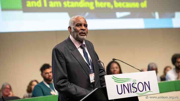 UNISON presents Dr Neville Lawrence with honorary membership
