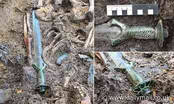 'Rare' 3,000-year-old sword discovered in Germany is so well preserved it SHINES, experts say 