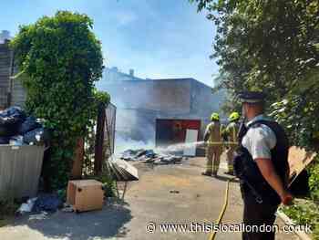 Waste fire behind Orpington High Street