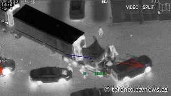 New video shows chase of suspects who allegedly stole from LCBO, attempted to carjack a tractor trailer