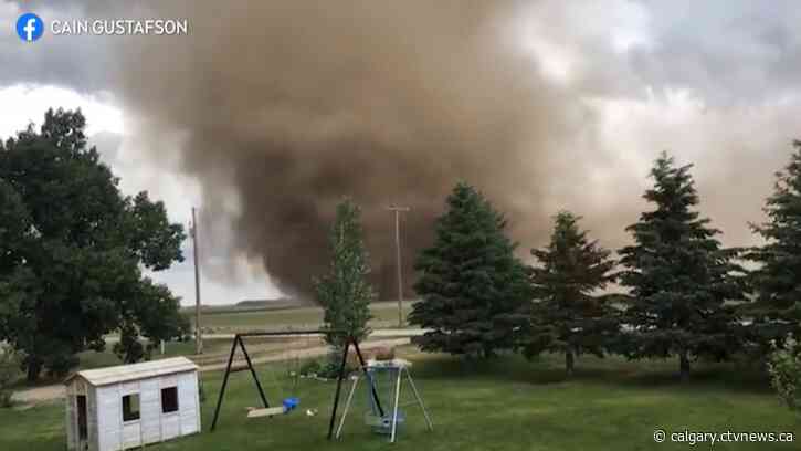 Minor damage reported from 10 tornadoes in southern Alberta on Wednesday