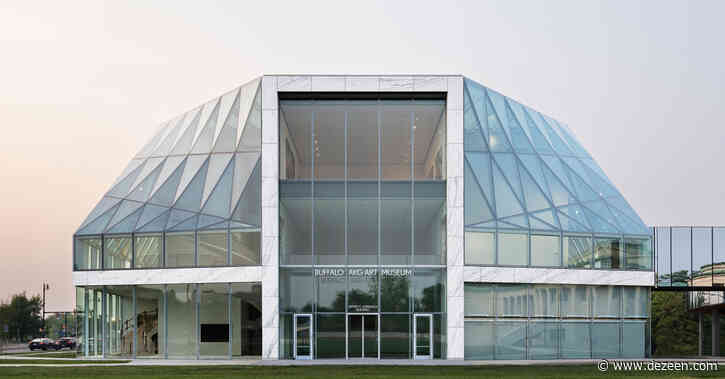 OMA envelopes Buffalo art museum extension in transparent "veil"
