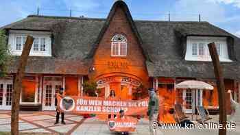 Orange Farbe gegen Luxusläden: Letzte Generation besprüht Modegeschäft und Juwelier auf Sylt