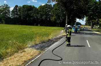 FW-Schermbeck: Brand am Fahrbahnrand