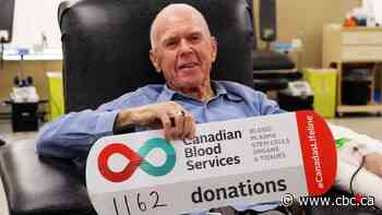 #TheMoment a 90-year-old P.E.I. man gave 1,162nd blood donation