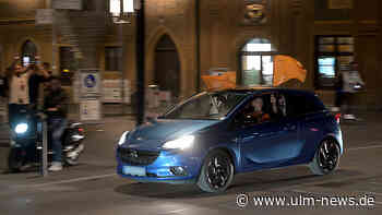 Ulmer Basketball-Fans feiern die Deutsche Meisterschaft