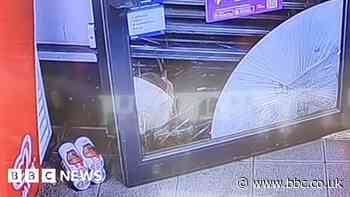 Durham robber drinks lager while trapped under shop shutters