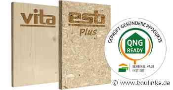QNG ready-Zertifikat vom Sentinel Haus Institut für Elka-Holzprodukte esb Plus und Vita