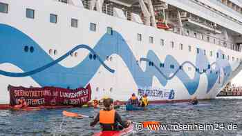 Klimaaktivisten blockieren „Aida“-Kreuzfahrtschiff in Rostock – Polizeieinsatz läuft