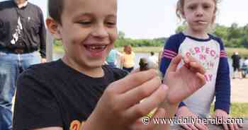Families enjoy the outdoors during Busse Woods fishing derby Saturday