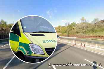 Patient taken to hospital after car overturned in M25 crash