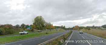 A64 westbound lane closed at Grimston, York due to broken down lorry