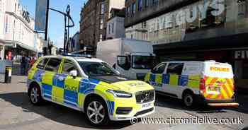 Driver taken to hospital after lorry collides with bollard on Northumberland Street