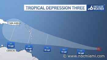 Tropical Depression Three forms in the Atlantic, could become hurricane