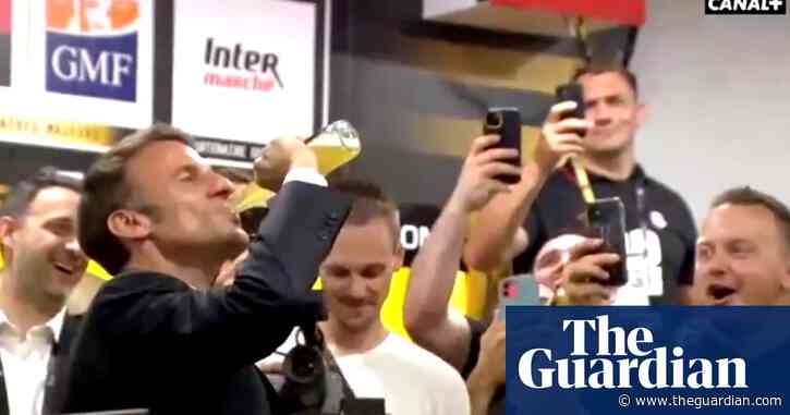 Macron’s rugby club beer stunt sparks binge-drinking row