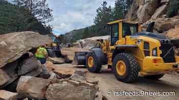 Crews work to clear Highway 7 after rockslide