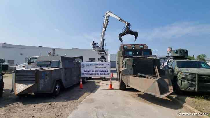 'Monsters' destroyed: Mexico dismantles armored vehicles seized from cartels