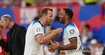 Newcastle's Callum Wilson jokes with Gareth Southgate moments before coming on for England