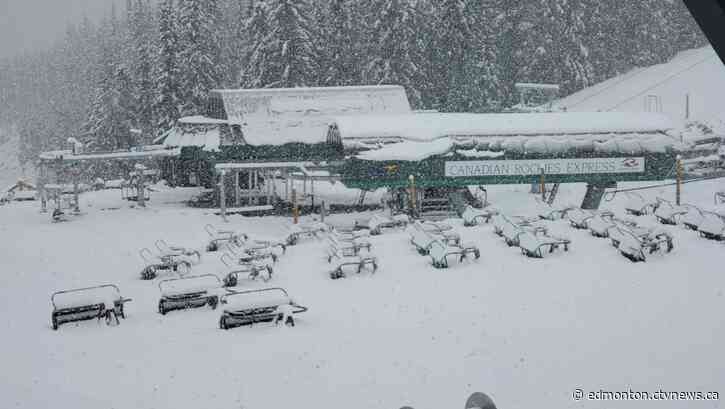 Snow blankets Jasper two days before summer