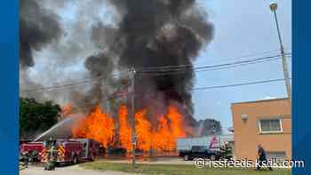 Kansas City warehouse blaze hospitalizes 3 firefighters