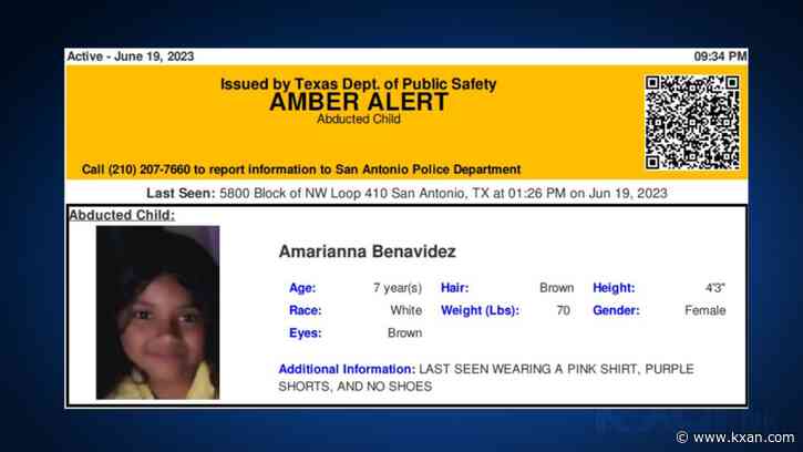 Amber Alert issued for 7-year-old last seen in San Antonio
