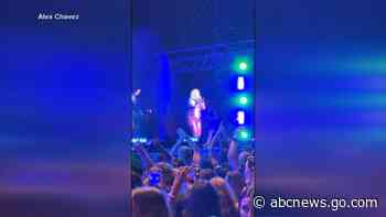 WATCH:  Bebe Rexha hit in the face by flying phone