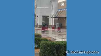 WATCH:  Strong winds send shopping carts across parking lot