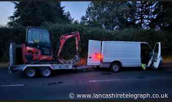 Pair arrested in Longridge after trailer and digger stolen