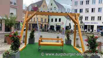 Die "Augsburg-Schaukel" steht jetzt in der Altstadt