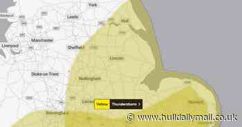 Thunderstorm alert for Hull and East Yorkshire as Met Office issues weather warning