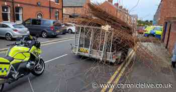 Arrest made after trailer overflowing with scrap metal hits parked car in County Durham