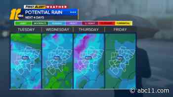 LIVE RADAR: More rain on Tuesday, localized flooding possible